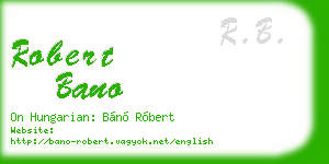 robert bano business card
